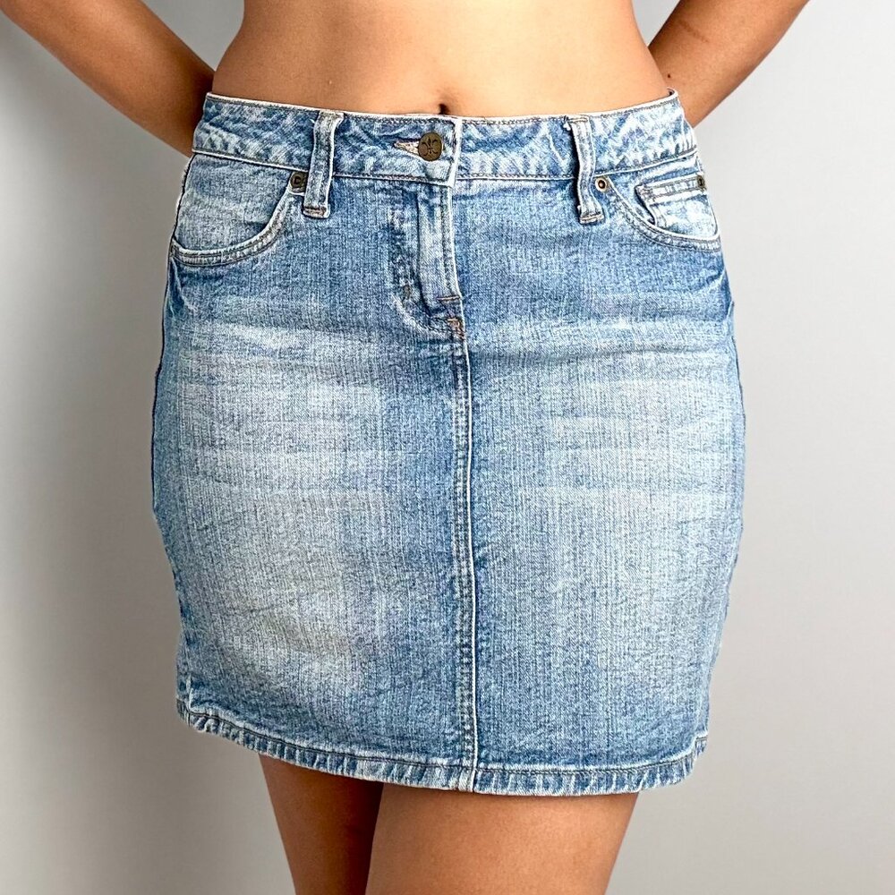 Y2K Denim Butterfly Mini Skirt